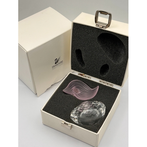 90 - Swarovski Crystal Rose Flacon Perfume Bottle Model 236693