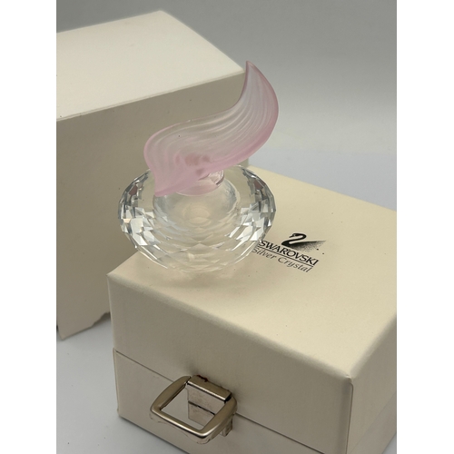 90 - Swarovski Crystal Rose Flacon Perfume Bottle Model 236693