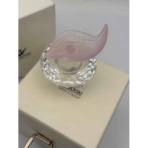90 - Swarovski Crystal Rose Flacon Perfume Bottle Model 236693
