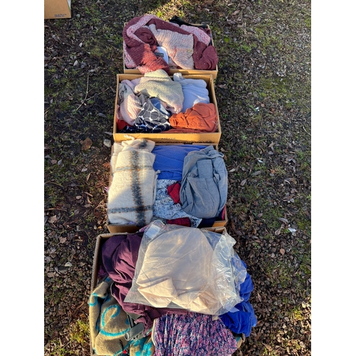 A Collection of Four Boxes of Assorted Ladies Clothing , Boxes Not ...