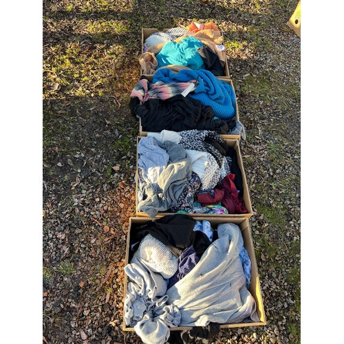 A Collection of 4 Boxes of Assorted Ladies Contemporary Casual Wear and ...