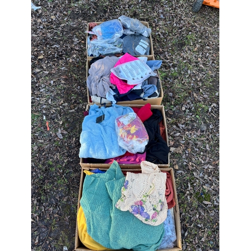 A Collection of Four Boxes Of Ladies Clothing Including Knitwear and ...