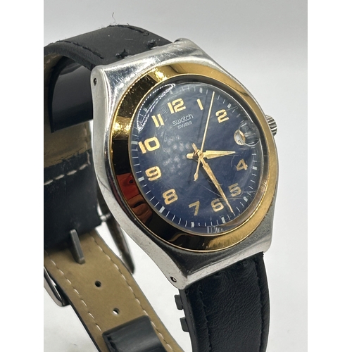 11 - Swatch Irony Big Cerulean YGS416 Wristwatch,Working