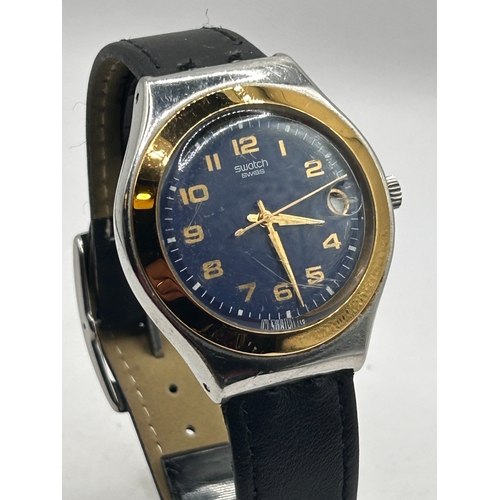 11 - Swatch Irony Big Cerulean YGS416 Wristwatch,Working