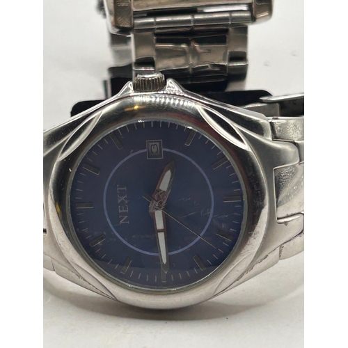 15 - A Pair of Stainless Steel Wristwatches including Ben Sherman R741 Diamond and NEXT, Working