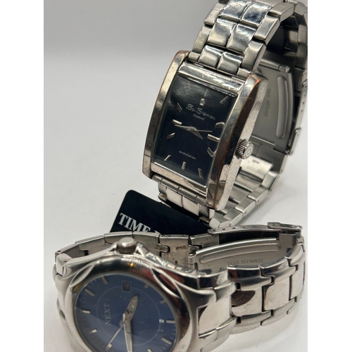 15 - A Pair of Stainless Steel Wristwatches including Ben Sherman R741 Diamond and NEXT, Working