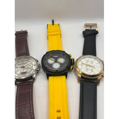 18 - Three Modern Chronograph-Style Quartz Wristwatches, Working