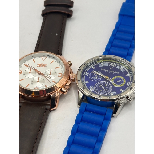 19 - A Trio of Modern Analog Wristwatches including Daniel Hechter and Softech,Running