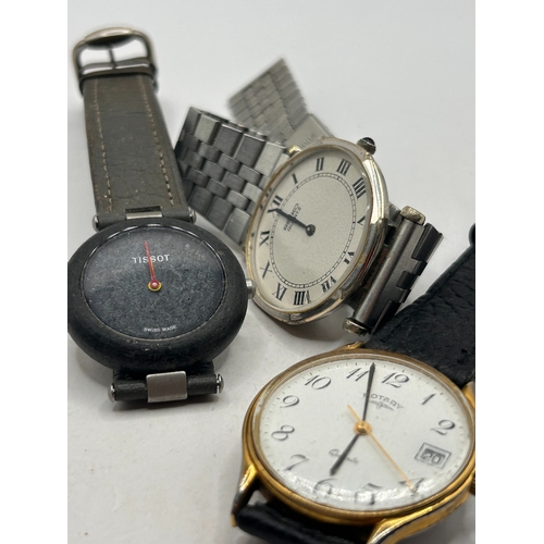 20 - A Trio of Quartz Wristwatches including Seiko, Tissot, and Rotary , NR