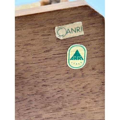 33 - ANRI Carved Wood Last Supper Sculpture with Thirteen Figures, Mid Century .