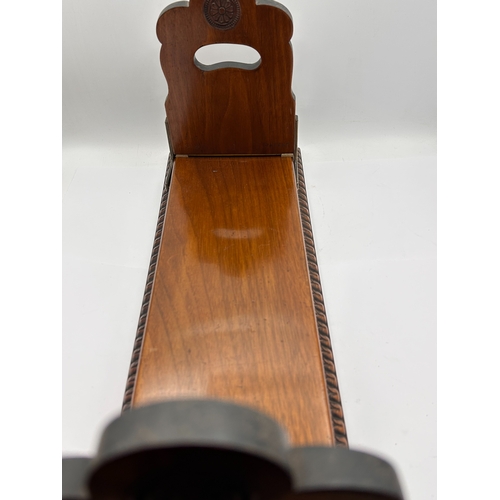 42 - A Late-Victorian or Edwardian Adjustable Mahogany Book Slide