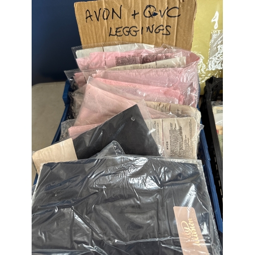 27 - A Collection of New Women's Leggings and Craft Supplies Including Avon and Disney Decoupage
