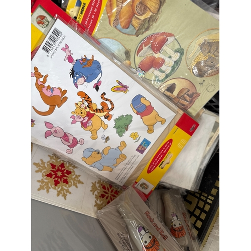 27 - A Collection of New Women's Leggings and Craft Supplies Including Avon and Disney Decoupage