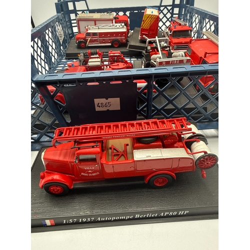 8 - Nine Del Prado Fire Engines of the World Die-cast Models