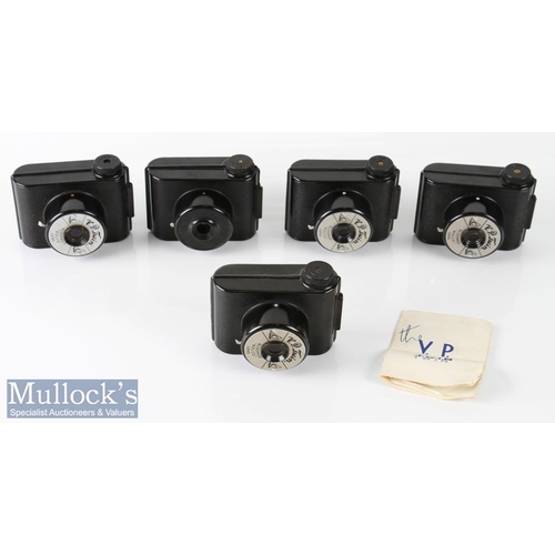 26 - 5x VP Twin bakelite Snapshot Cameras miniature sized includes 2x cases