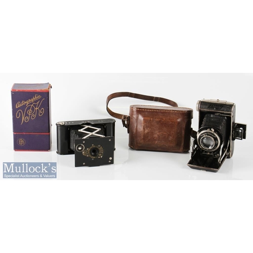 37 - Kodak Autographic Ball Bearing Shutter folding camera No A-127 to reverse with original box together... 