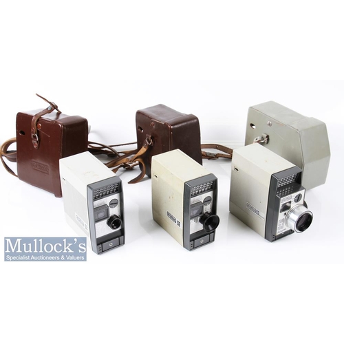 55 - Eumig S3 Zoom 8mm camera within hard case together with 2x Eumig S2 cameras in leather cases  all a... 