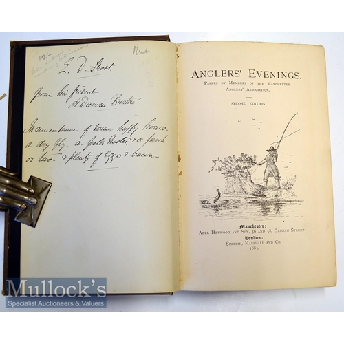 70 - Late 19th c Fishing Book and Letter  titled Anglers Evenings - Papers by Members of The Manchester... 