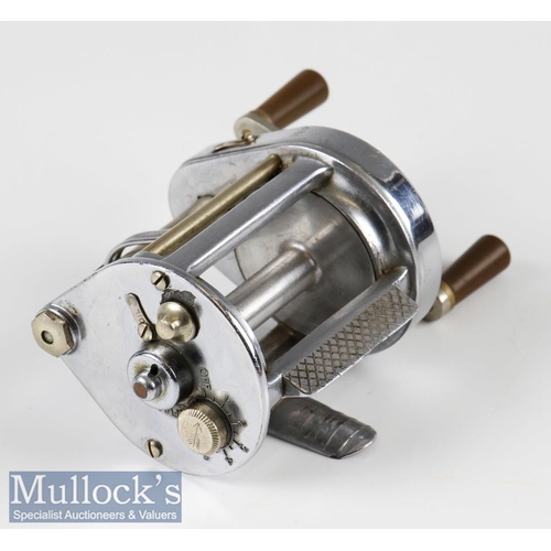 79 - Hardy Bros Alnwick The Elarex level wind multiplier - ribbed chrome foot (initials I S scratched ont... 