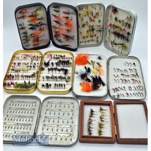 114 - Fly Box Selection (6)  incl 4x Wheatley foam lined trout fly boxes, one having swing leaf, all cont... 