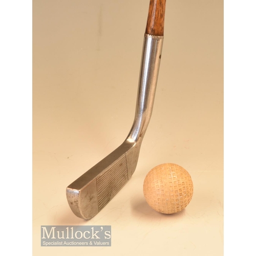 116 - Interesting Thornton & Co Ltd Edinburgh stainless negative loft blade putter with thick top edge tap... 