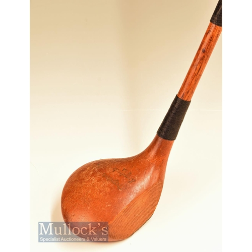 121 - Interesting Kroydon USA Deep Face large head driver with central alloy sole plate stamped with maker... 