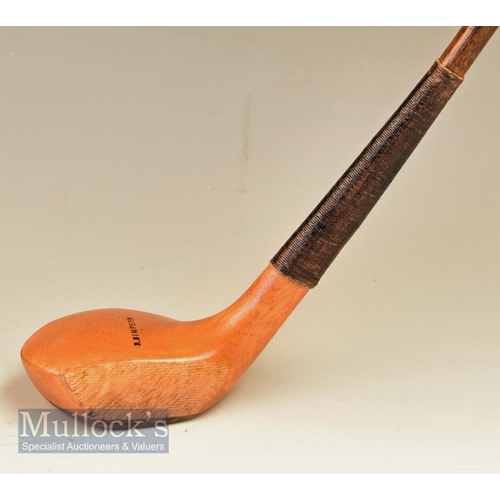 185 - Fine R Simpson golden persimmon driver c1895 showing the clear maker~s mark to the crown, fitted wit... 