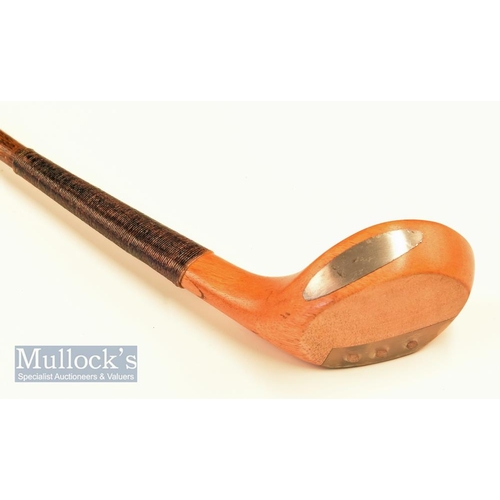 185 - Fine R Simpson golden persimmon driver c1895 showing the clear maker~s mark to the crown, fitted wit... 