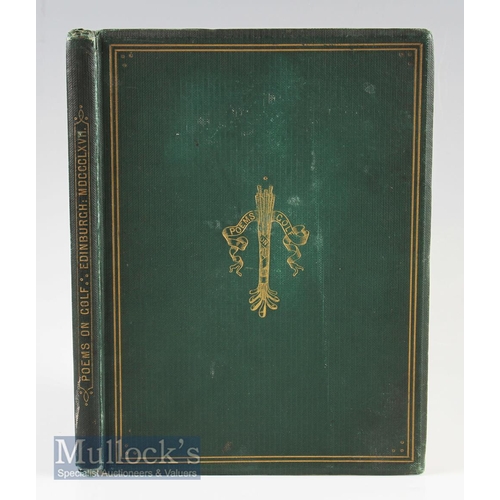 205 - Rare - Clark, Robert (Printer)  Poems on Golf Book 1867 Printed for Private Circulation, Edinburgh ... 