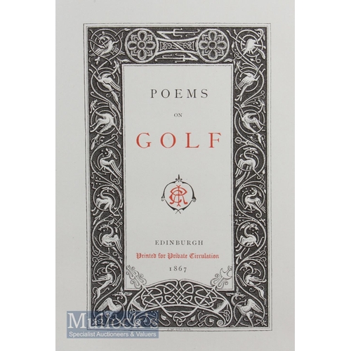 205 - Rare - Clark, Robert (Printer)  Poems on Golf Book 1867 Printed for Private Circulation, Edinburgh ... 