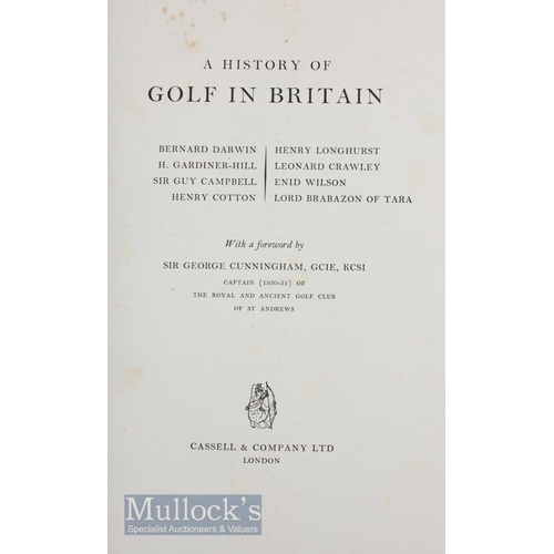 209 - Darwin, Bernard and Others  A History of Golf in Britain Book 1952 1st ed, in original green boards... 