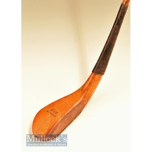 225 - Stunning J Anderson c1865 golden Beechwood long spoon showing the fined ridge back seem under the sc... 