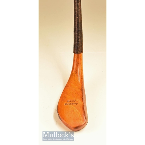 225 - Stunning J Anderson c1865 golden Beechwood long spoon showing the fined ridge back seem under the sc... 