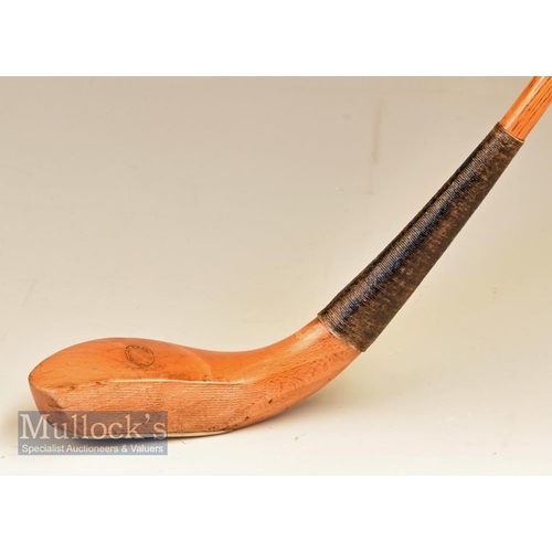 233 - Thornton and Co golden Beechwood play club c1885 showing a clear maker~s mark to the crown, overall ... 