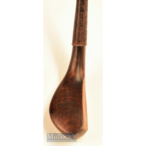 234 - Walter Anderson of Royal Blackheath 1889 late long nose curved face brassie in dark stained Beechwoo... 