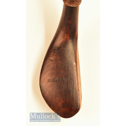 234 - Walter Anderson of Royal Blackheath 1889 late long nose curved face brassie in dark stained Beechwoo... 