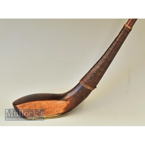 234 - Walter Anderson of Royal Blackheath 1889 late long nose curved face brassie in dark stained Beechwoo... 