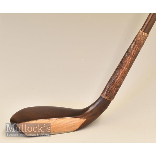 236 - Fine Tom Morris of St Andrews dark stained Beechwood putter c1875 the greenheart shaft is fitted wit... 