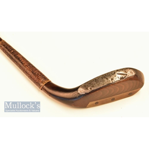 236 - Fine Tom Morris of St Andrews dark stained Beechwood putter c1875 the greenheart shaft is fitted wit... 