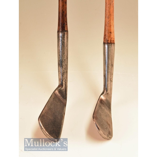 50 - 2x W Park Musselburgh irons including a mashie and lofter both with maker~s shaft stamps below the o... 