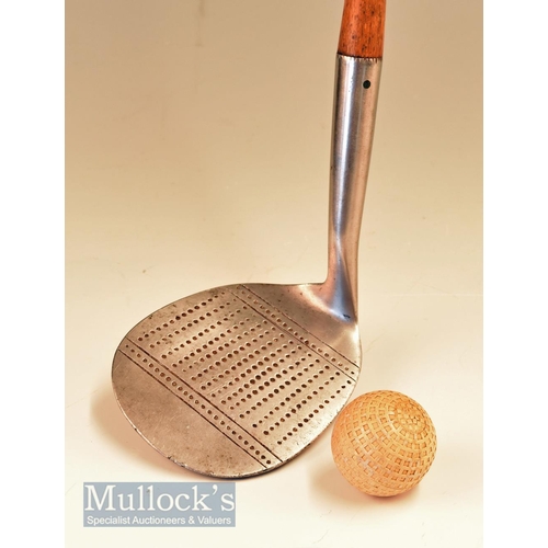 63 - Cochrane~s mammoth niblick stamped with retailers details Stokes and Co London, multi-dot punched fa... 