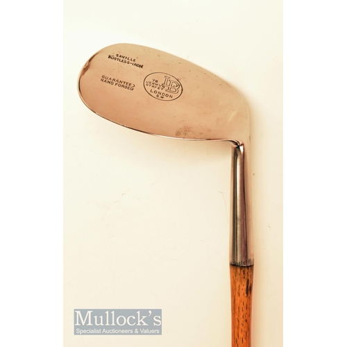 66 - Fine and as new Lockwood Brown Mammoth niblick  head measures 4.5|x 3.5| - stamped Niblick to the l... 