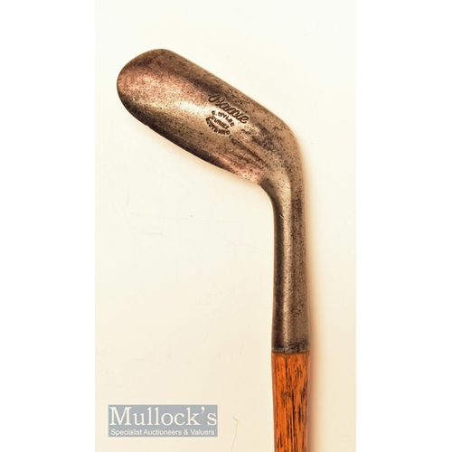 68 - Myles Paxie Round Backed driving iron with the British and US patent with inner circle stamped to th... 