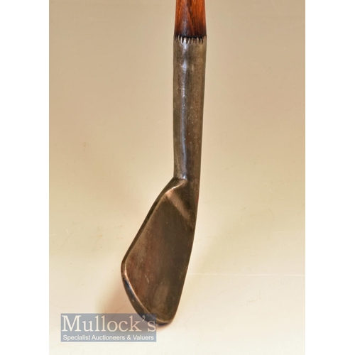 69 - Fine and Early Wm Park Maker Musselburgh smf lofting iron c1885 with sharp crease and deep knurling ... 