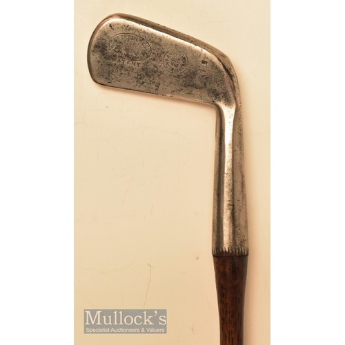 90 - Anderson of Anstruther patent small chunky head negative loft putter stamped George Lowe St Annes on... 