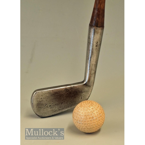 90 - Anderson of Anstruther patent small chunky head negative loft putter stamped George Lowe St Annes on... 