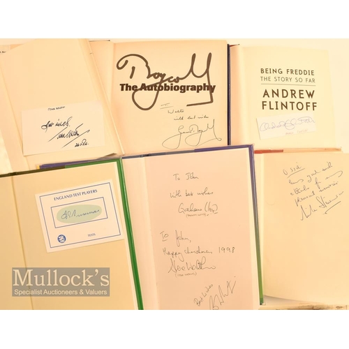 955 - Selection of Signed Cricket Books some signed to include Cricket The Great Captains (John Arlott) Hi... 