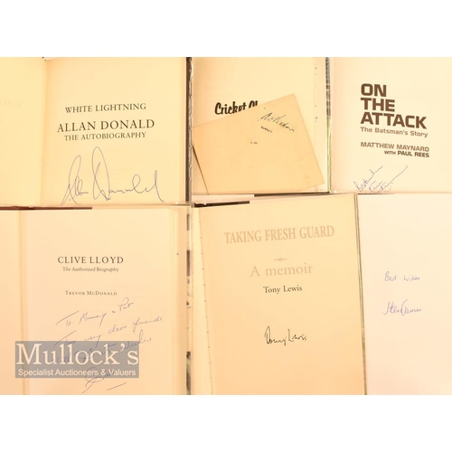 957 - Selection of Signed Cricket Books to include Cricket Choice by A Bedser, Allan Donald, hird Man to F... 