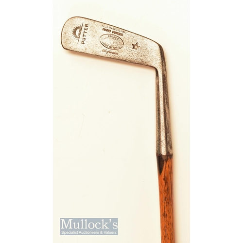 96 - Gibson Star mark ~Sol-win~ putter with a most unusual central raised face fitted with original full ... 