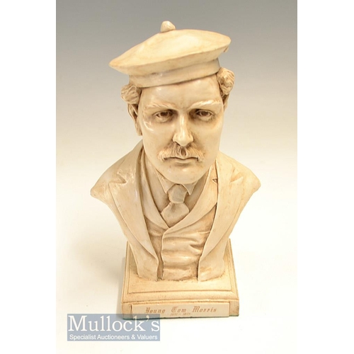 147 - Young Tom Morris white resin bust  with engraved plaque |Young Tom Morris 1851  1875|  signed wit... 